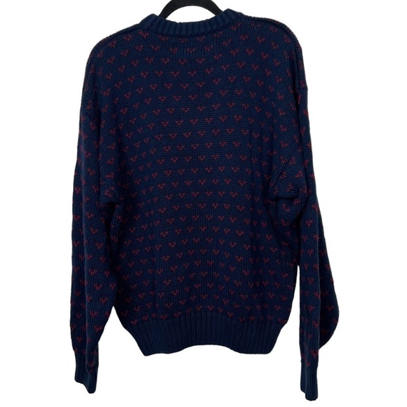 Eddie Bauer Vintage Indigo Blue Knit Sweater NWT Large - Picture 2 of 9